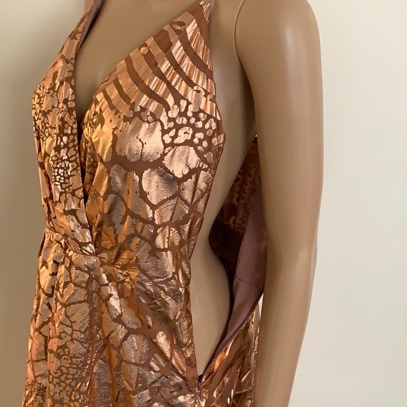THURLEY | Foil animal print high low dress - Picture 9 of 11